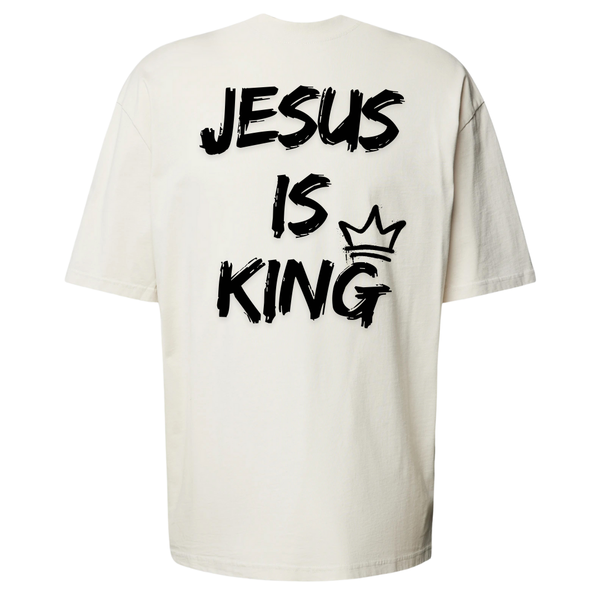 Camiseta Feminina Oversized - Jesus Is King Crown