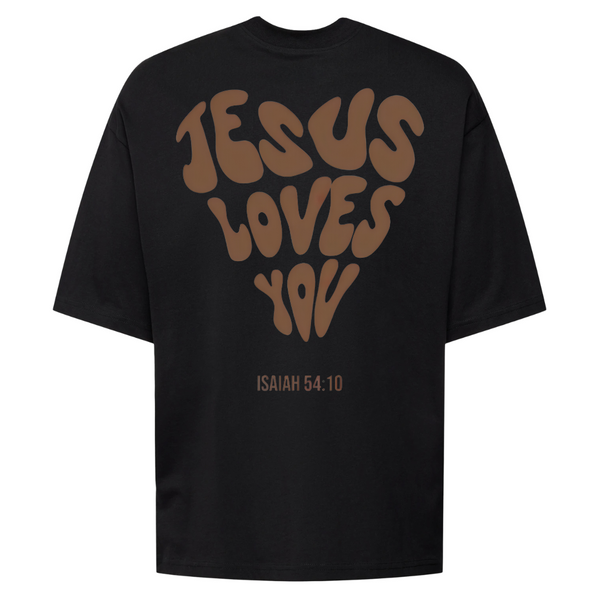 Camiseta Masculina Oversized - Jesus Loves You "Jesus Te Ama"