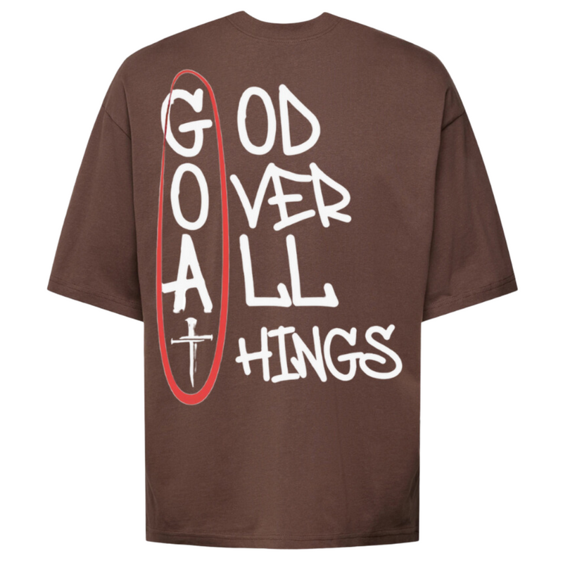 KIT 2 Camiseta Oversized - God Over All Things + Jesus Is King