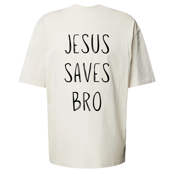 Camiseta Feminina Oversized - Jesus Saves Bro