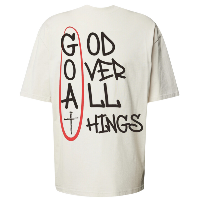 KIT 2 Camiseta Oversized - God Over All Things + Jesus Is King