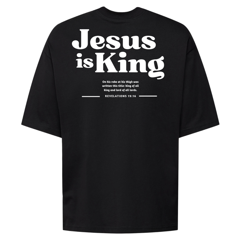 Camiseta Feminina Oversized - Jesus Is King "Jesus é Rei"