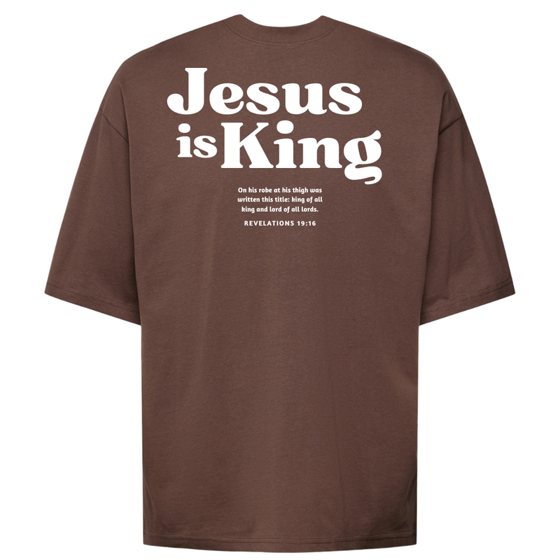 Camiseta Feminina Oversized - Jesus Is King "Jesus é Rei"