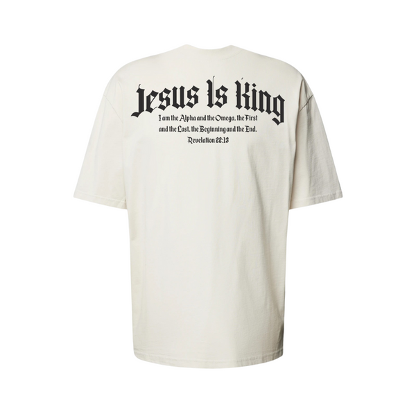 Camiseta Feminina Oversized - Jesus Is King "Jesus é Rei"