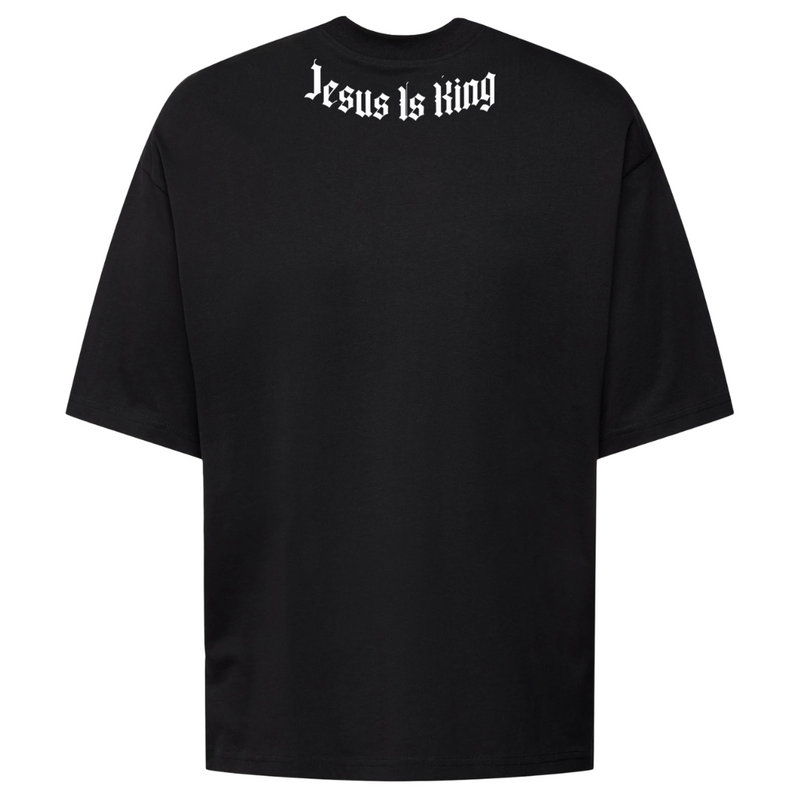 Camiseta Oversized - Jesus Is King "Jesus é Rei" - Gola